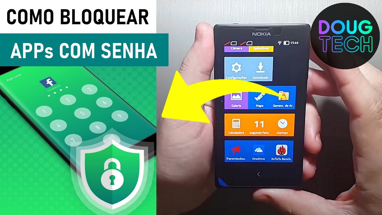 Como Colocar SENHA em APLICATIVOS no Nokia X