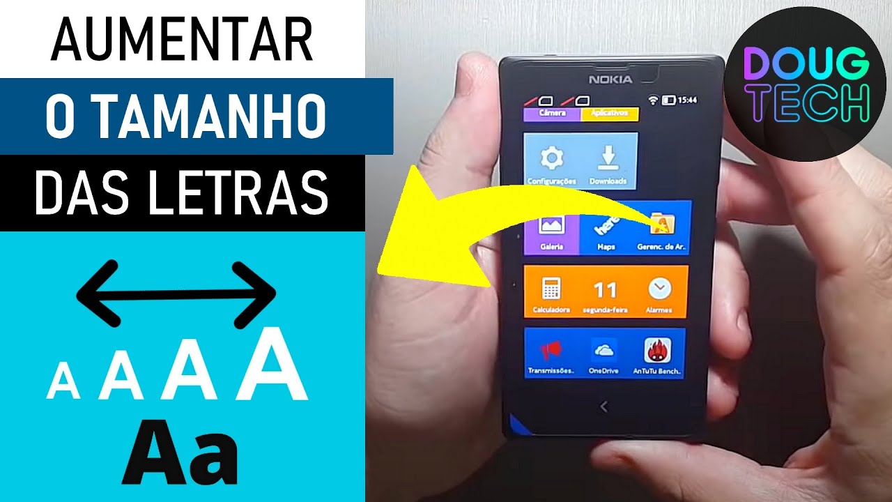 Como ajustar o TAMANHO das LETRAS no Nokia X