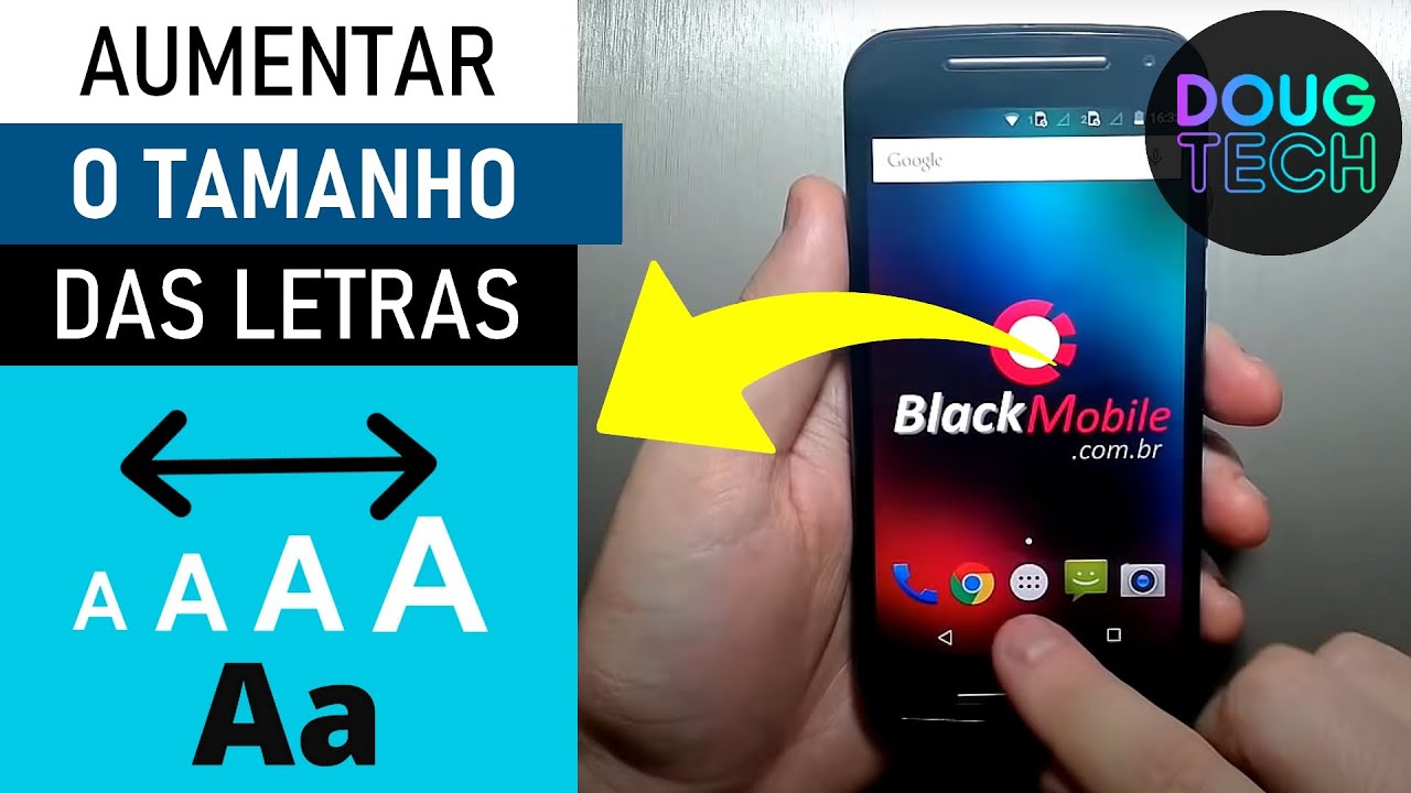 Como ajustar o TAMANHO das LETRAS no Motorola Antigo