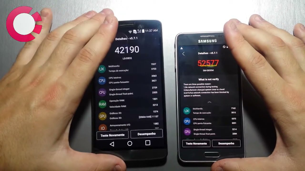 LG G3 vs Samsung Galaxy Alpha – DUELO ANTUTU BENCHMARK 🚀
