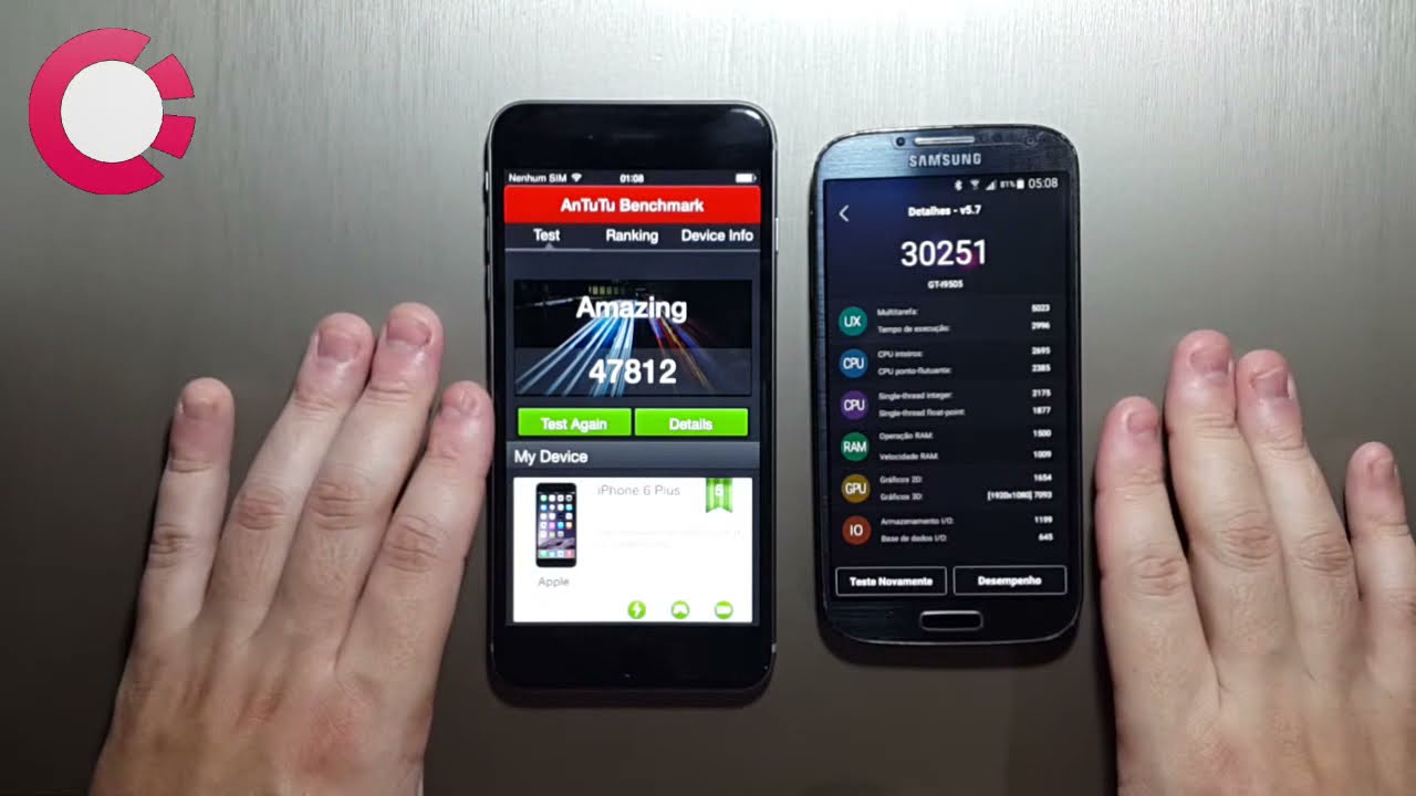 IPhone 6 Plus vs Samsung Galaxy S4 – DUELO ANTUTU BENCHMARK 🚀