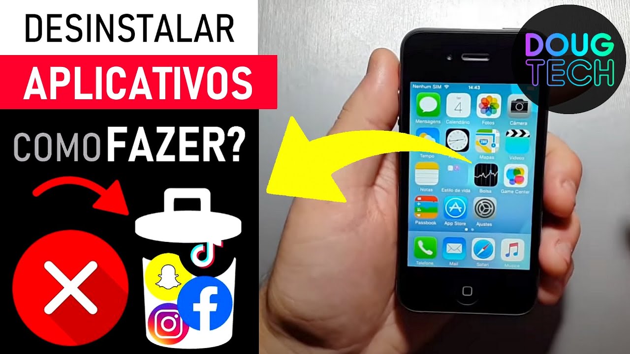 Como DESINSTALAR Aplicativos em iPhone Antigo