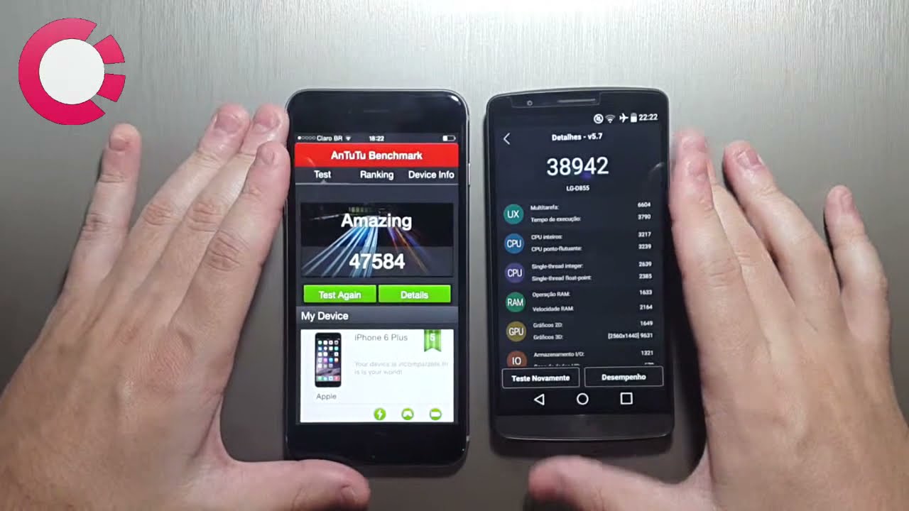 IPhone 6 Plus vs LG G3 – DUELO ANTUTU BENCHMARK 🚀