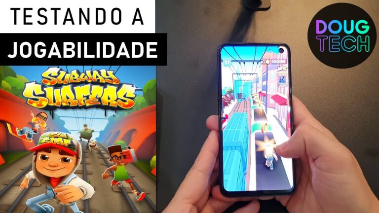 Jogando o Subway Surfers no Samsung Galaxy S10e