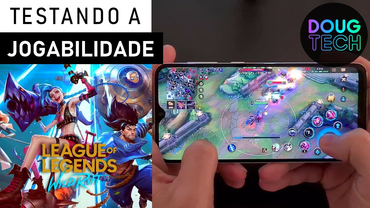 Jogando o League of Legends Wild Rift no Samsung Galaxy A30s