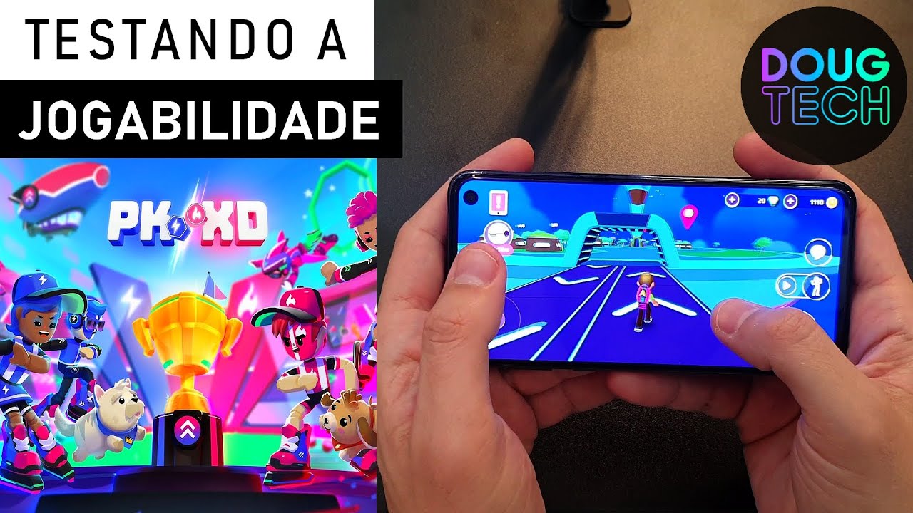 Jogando o PK XD no Samsung Galaxy S10e