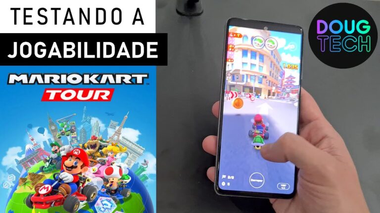 Jogando o Mario Kart Tour no Samsung Galaxy A51