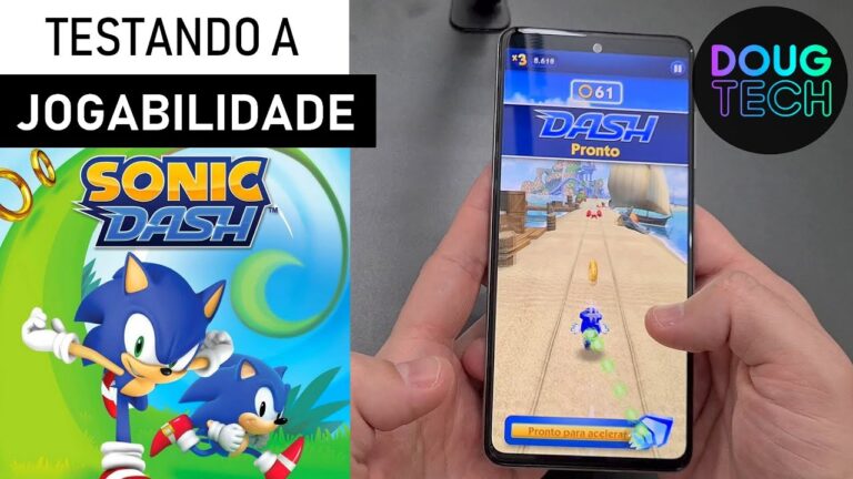 Jogando o Sonic Dash no Samsung Galaxy A51