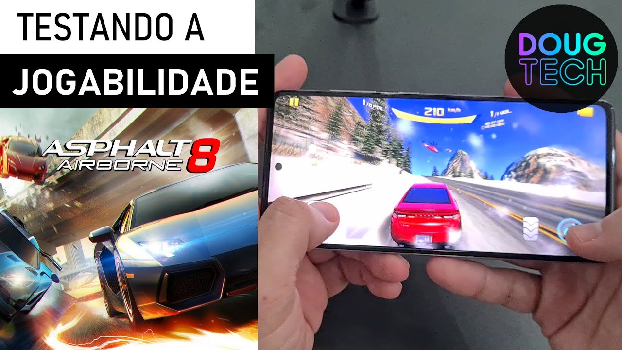 Jogando o Asphalt 8 Airborne no Samsung Galaxy A51