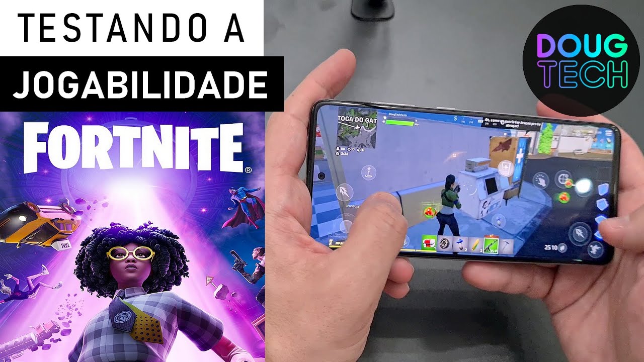 Jogando o Fortnite no Samsung Galaxy A51