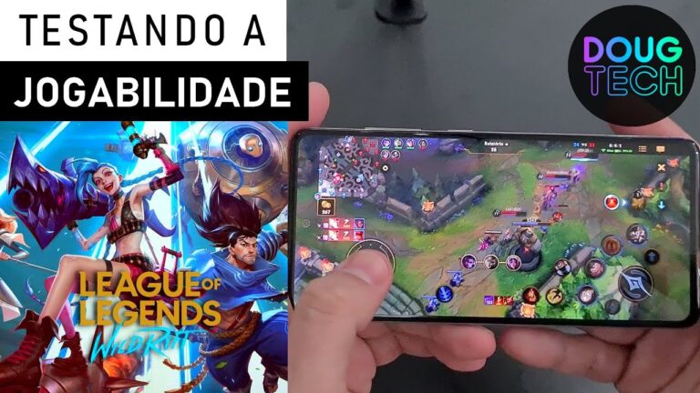 Jogando o League of Legends Wild Rift no Samsung Galaxy A51