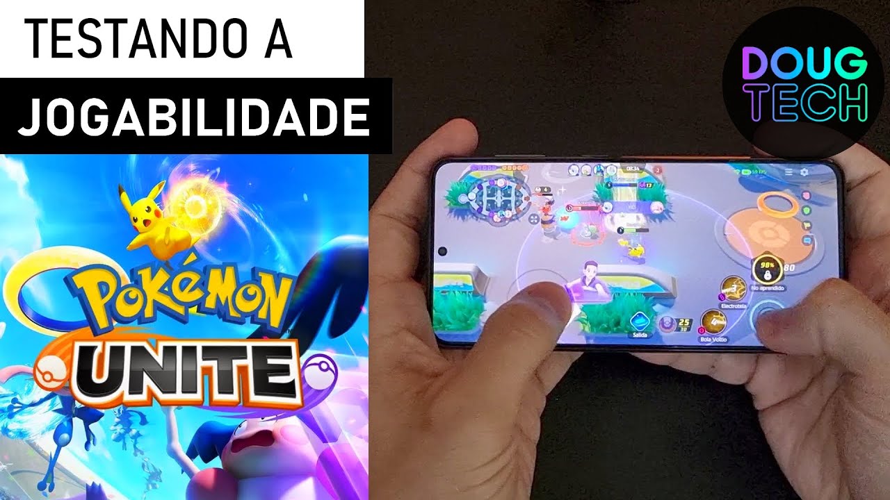 Jogando o Pokémon Unite no Samsung Galaxy S21