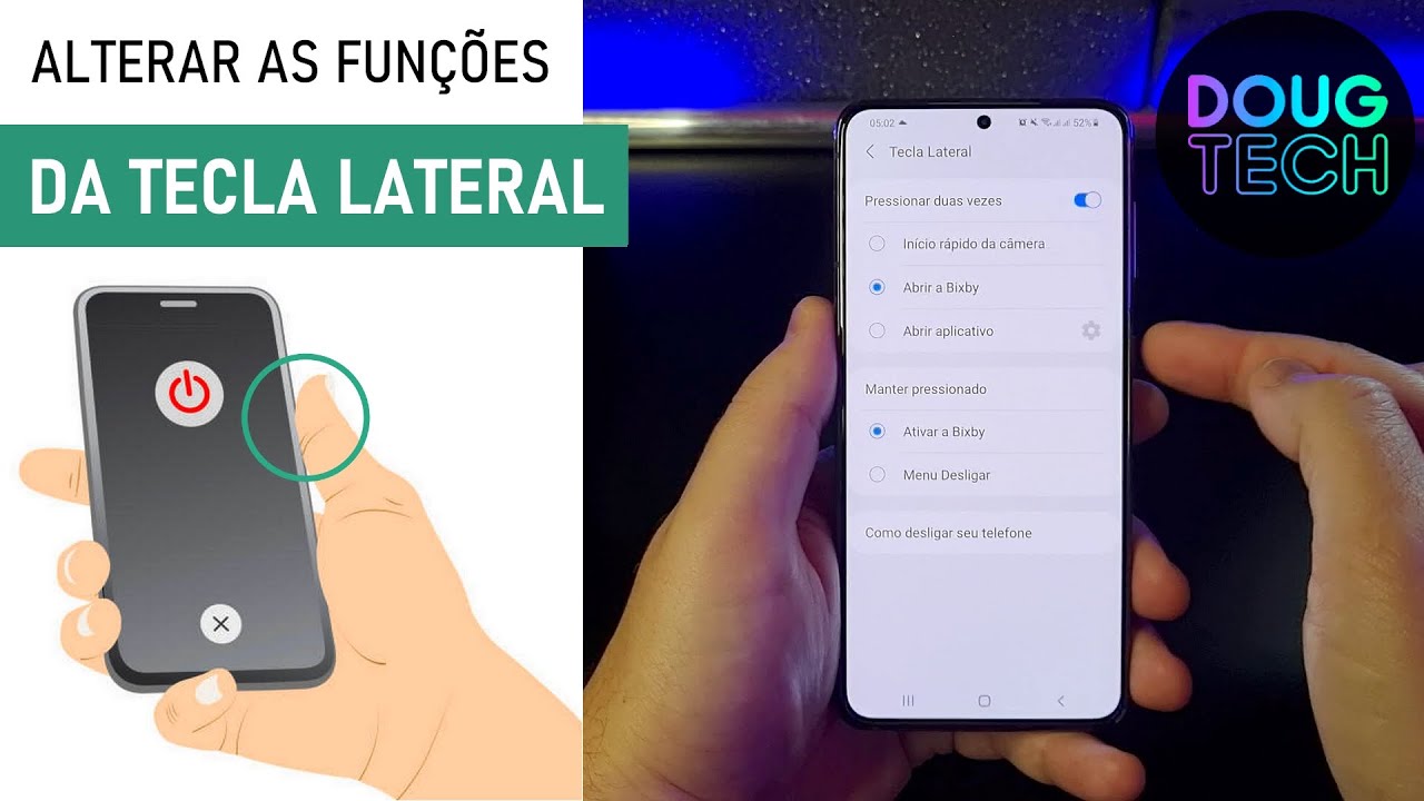 Como Alterar as Funções da TECLA LATERAL no Samsung