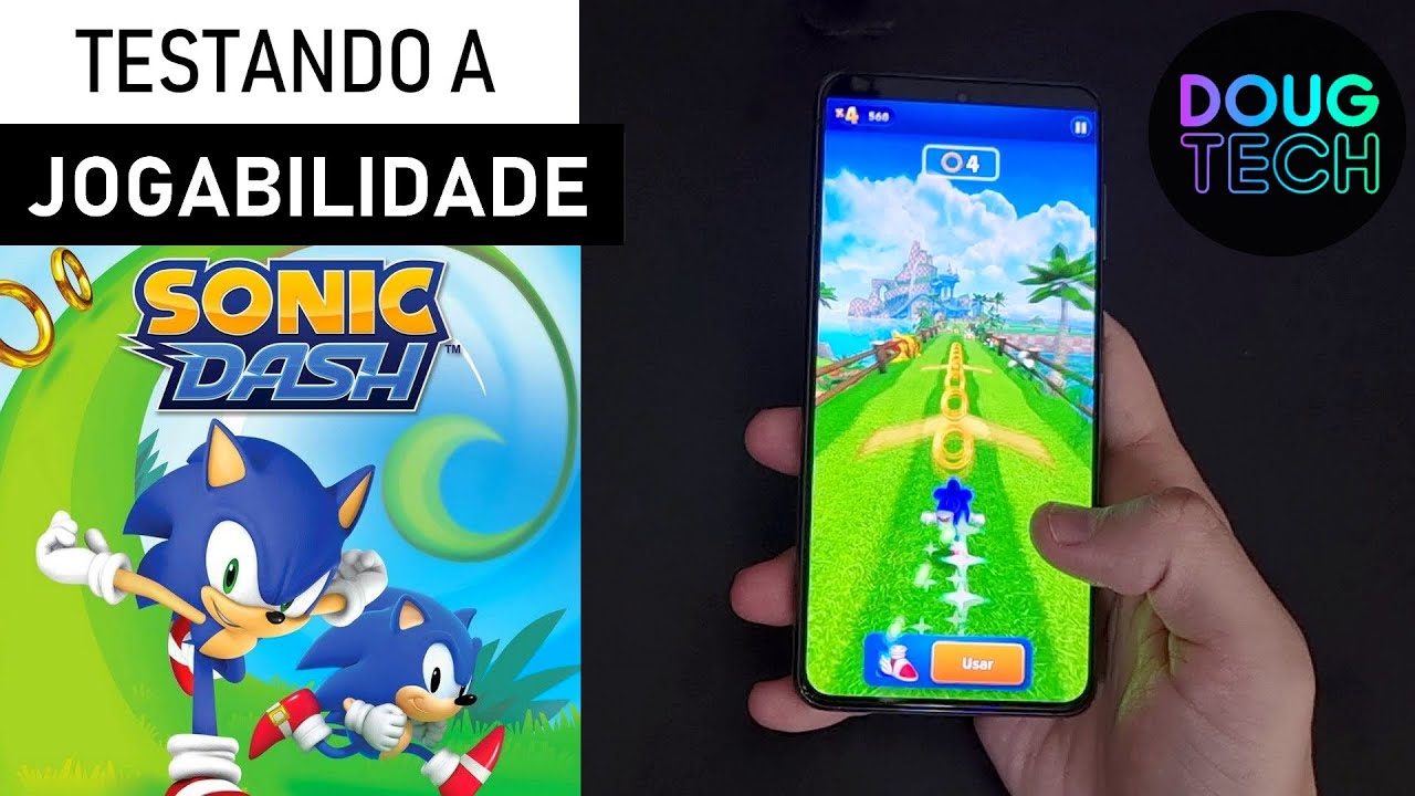 Jogando o Sonic Dash no Samsung Galaxy S21