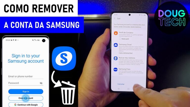 Como Remover/Adicionar a CONTA da SAMSUNG