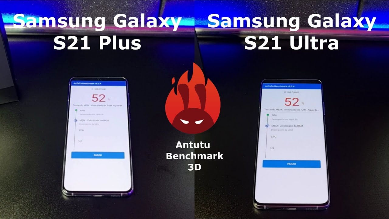 Samsung Galaxy S21 Plus vs Galaxy S21 Ultra – DUELO ANTUTU BENCHMARK 🚀