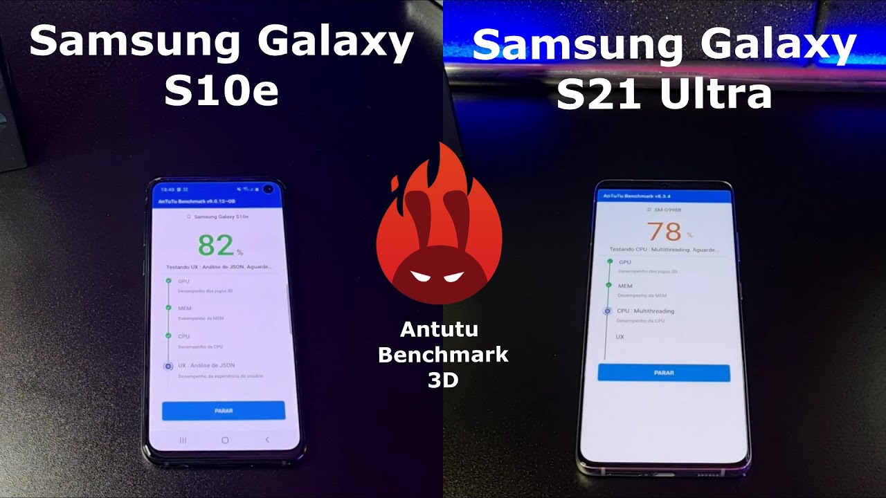 Samsung Galaxy S21 Ultra vs Samsung Galaxy S10e – DUELO ANTUTU BENCHMARK 🚀