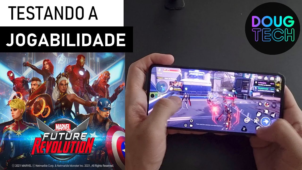 Jogando o Marvel Future Revolution no Samsung Galaxy A71