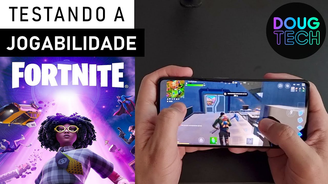 Jogando o Fortnite no Samsung Galaxy A71