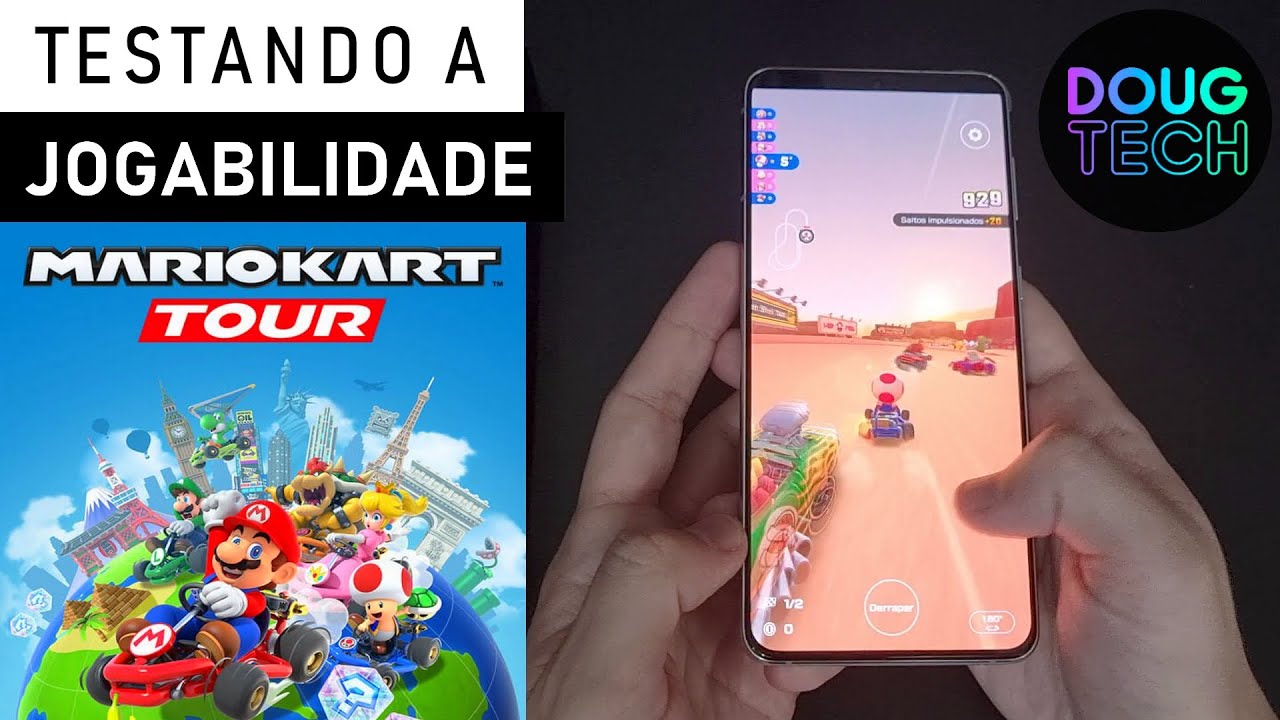 Jogando o Mario Kart Tour no Samsung Galaxy S21 Plus