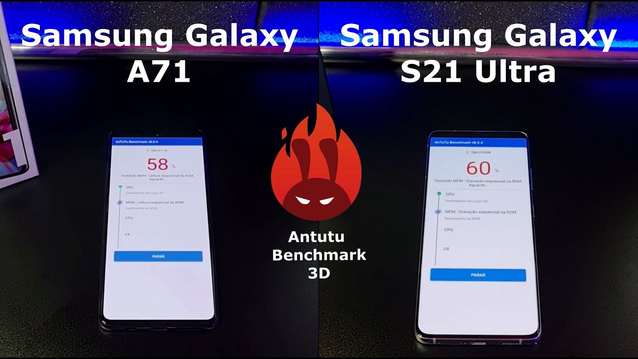 Samsung Galaxy A71 vs Galaxy S21 Ultra – DUELO ANTUTU BENCHMARK 🚀