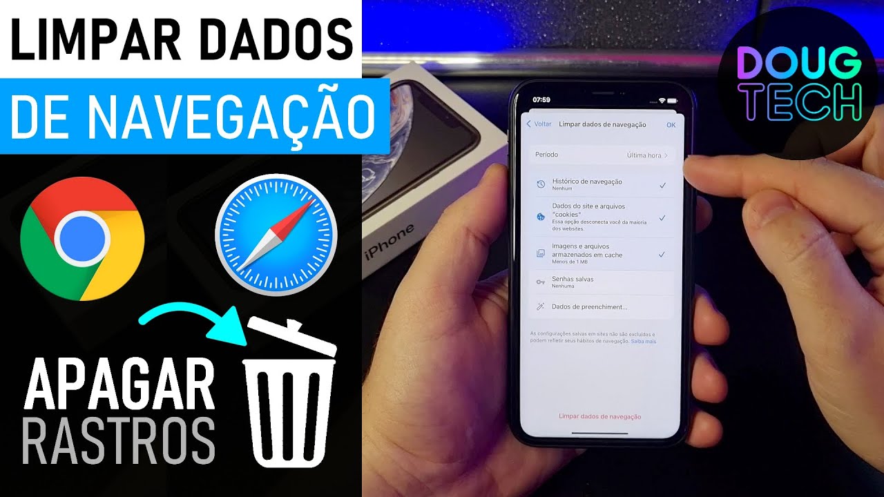 Como apagar os DADOS do NAVEGADOR no iPhone