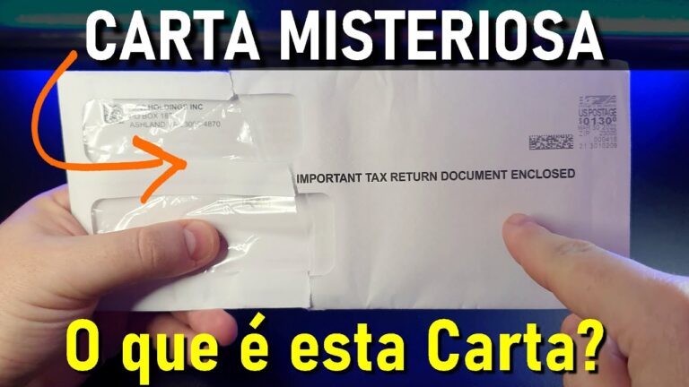 Recebeu essa Carta? IMPORTANT TAX RETURN DOCUMENT ENCLOSED