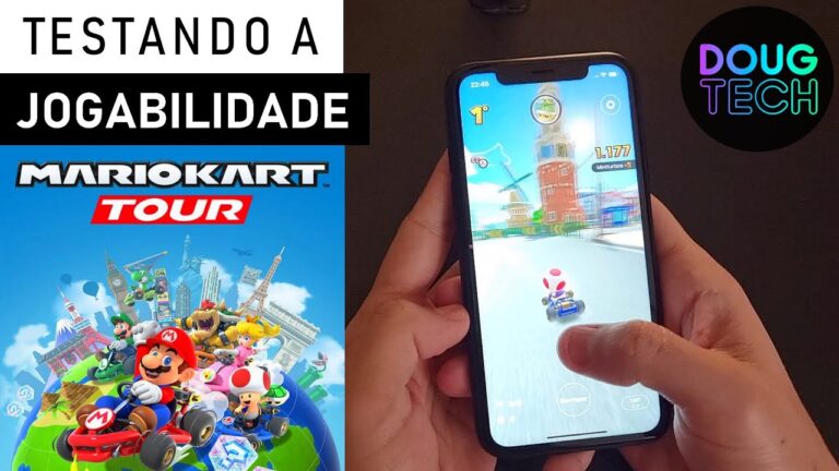 Jogando o Mario Kart Tour no iPhone XR