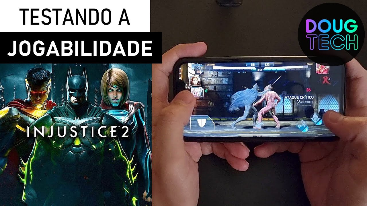 Jogando o Injustice 2 no iPhone XR