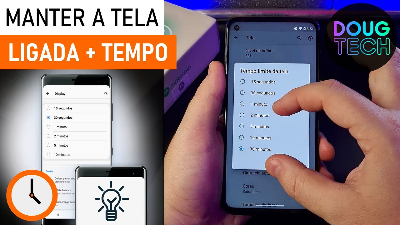 Como Manter a TELA LIGADA por mais TEMPO no Motorola