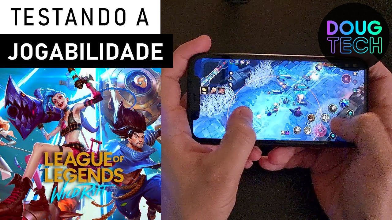 Jogando o League of Legends Wild Rift no iPhone XR