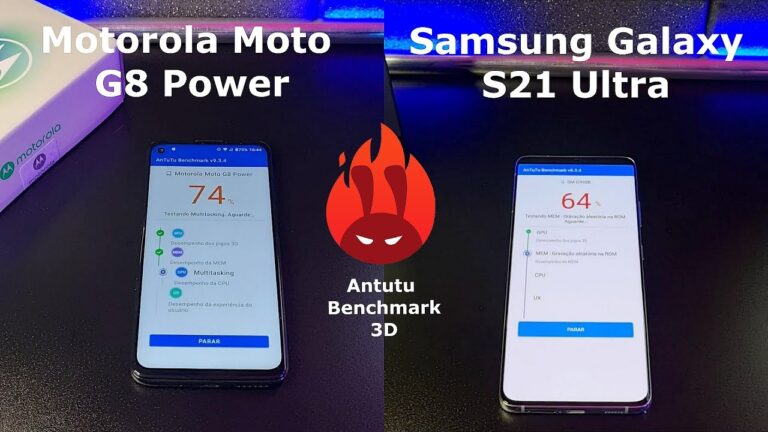 Motorola Moto G8 Power vs Samsung Galaxy S21 Ultra – DUELO ANTUTU BENCHMARK 🚀