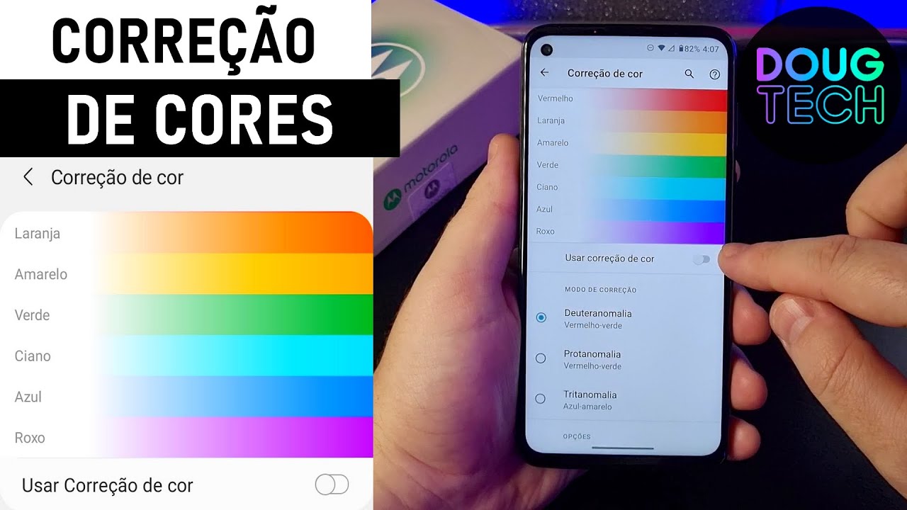 Como Alterar as CORES da TELA no Motorola (Para Daltônicos)