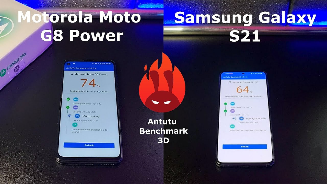 Motorola Moto G8 Power vs Samsung Galaxy S21 – DUELO ANTUTU BENCHMARK 🚀 Motorola Moto G8 Power vs Samsung Galaxy S21 – DUELO ANTUTU BENCHMARK 🚀