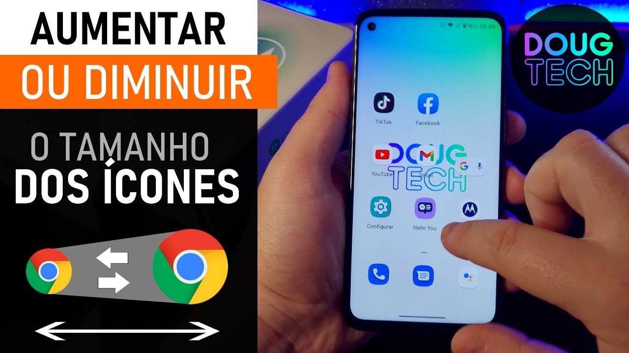 Como Aumentar/Diminuir os ÍCONES no Motorola