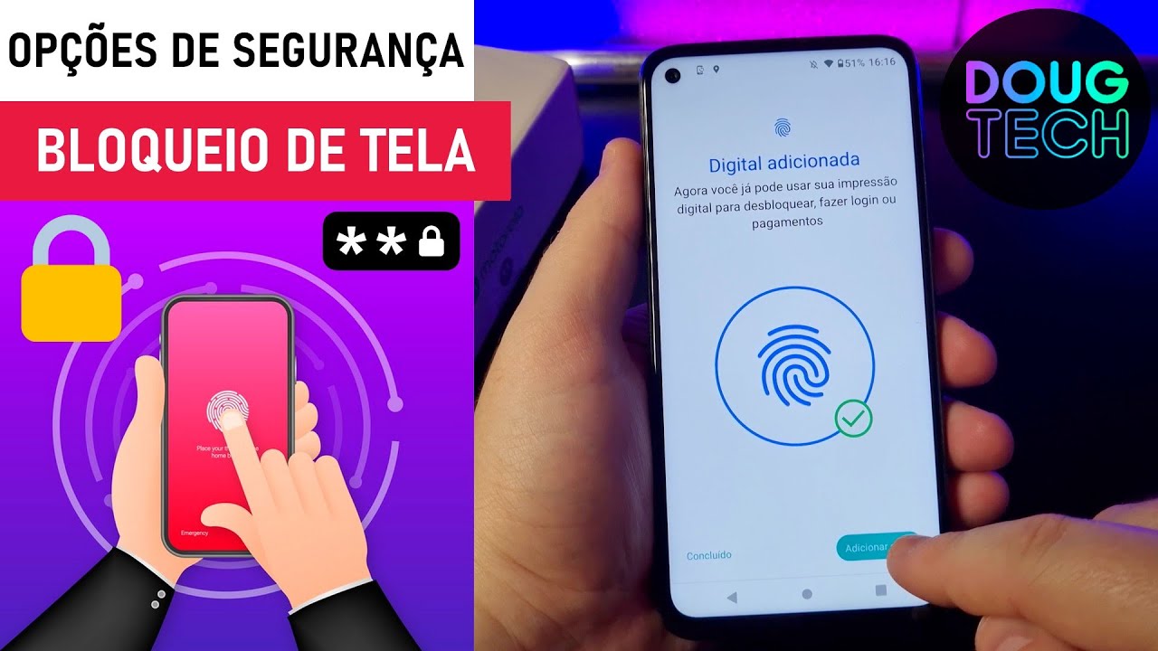 Como Colocar SENHA/BIOMETRIA na TELA do Motorola