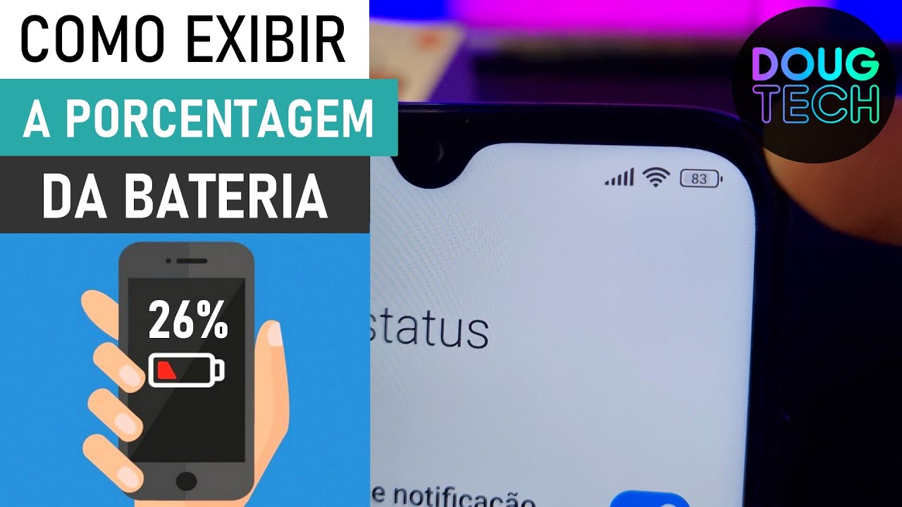 Como Exibir/Esconder a % da BATERIA no Xiaomi