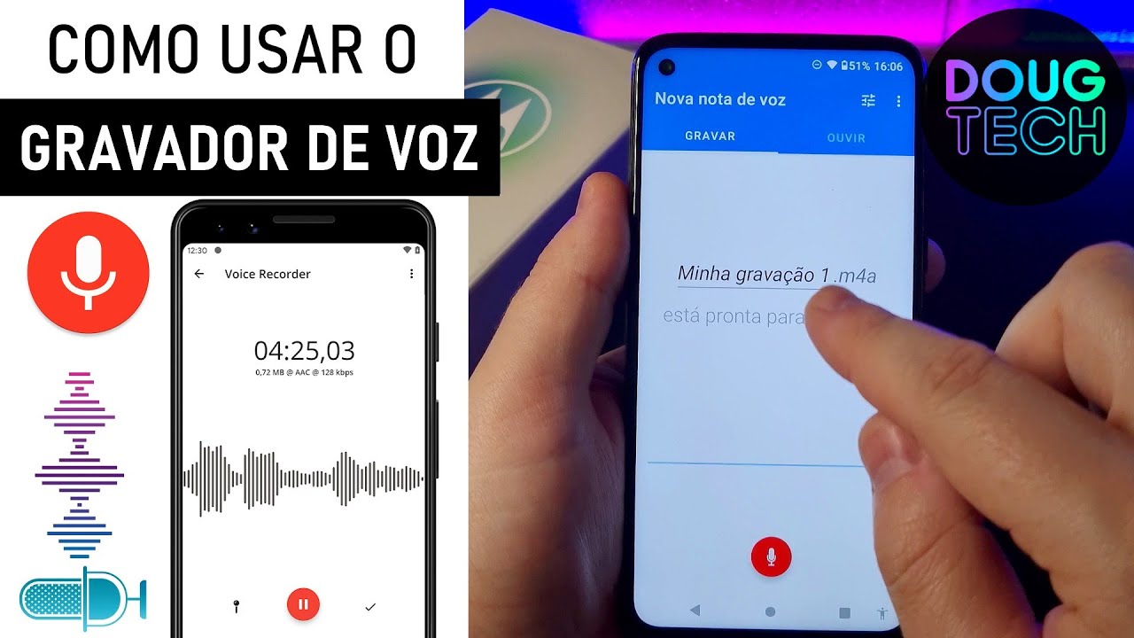 Como usar o GRAVADOR de VOZ no Motorola