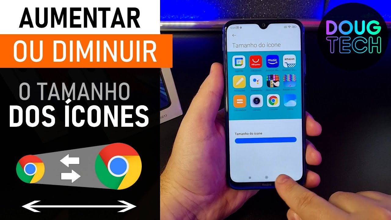 Como Aumentar/Diminuir os ÍCONES no Xiaomi