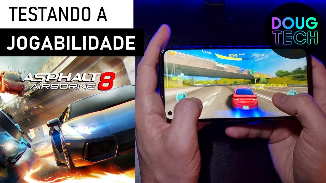 Jogando o Asphalt 8 Airborne no Motorola Moto G8 Power