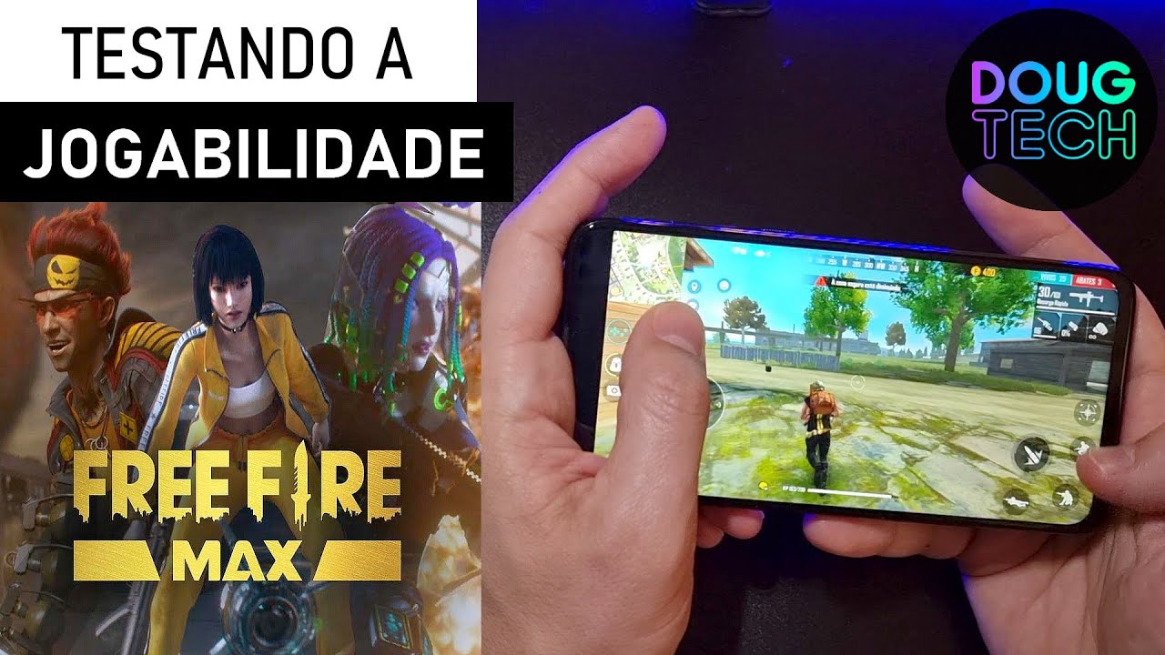 Jogando o Free Fire Max no Motorola Moto G8 Power