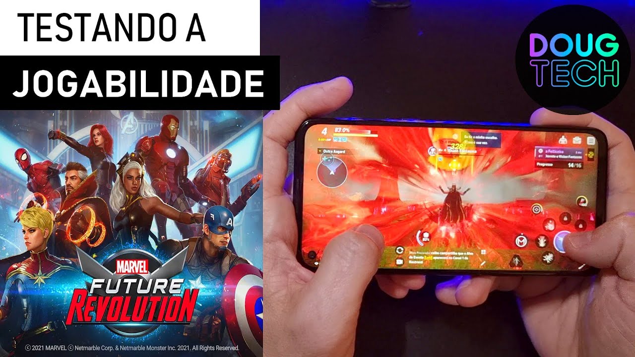 Jogando o Marvel Future Revolution no Motorola Moto G8 Power