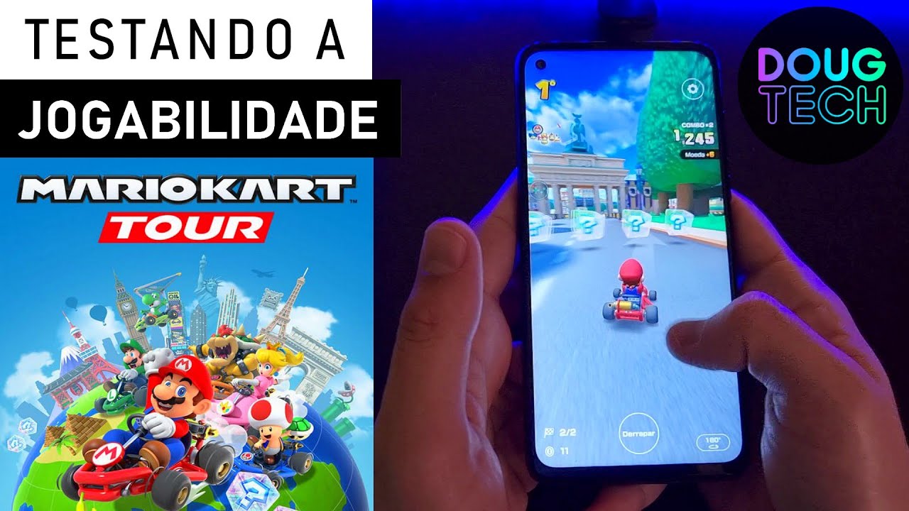 Jogando o Mario Kart Tour no Motorola Moto G8 Power