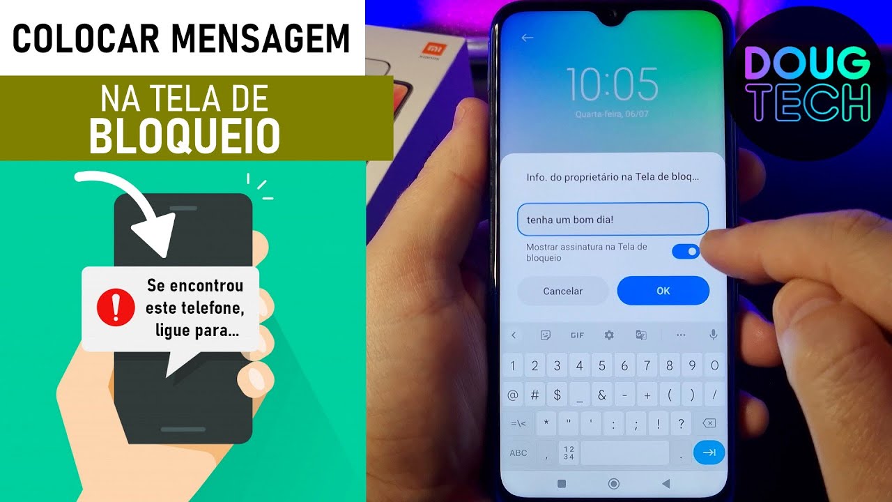 Como Colocar MENSAGEM na TELA DE BLOQUEIO do Xiaomi