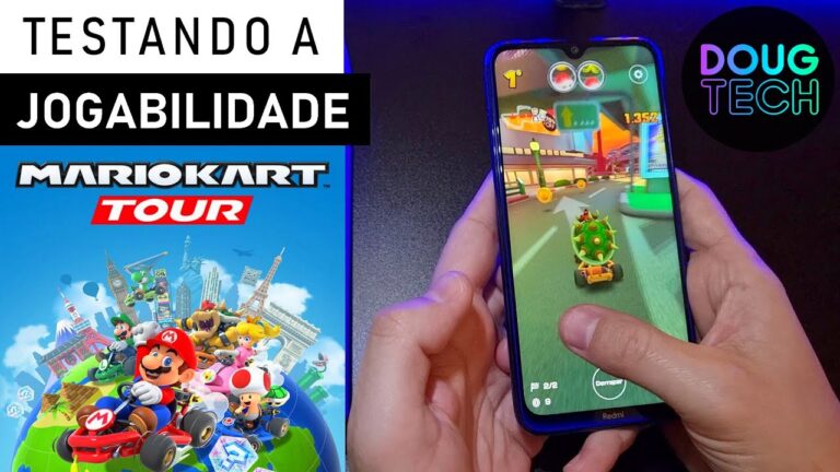 Jogando o Mario Kart Tour no Xiaomi Redmi Note 8