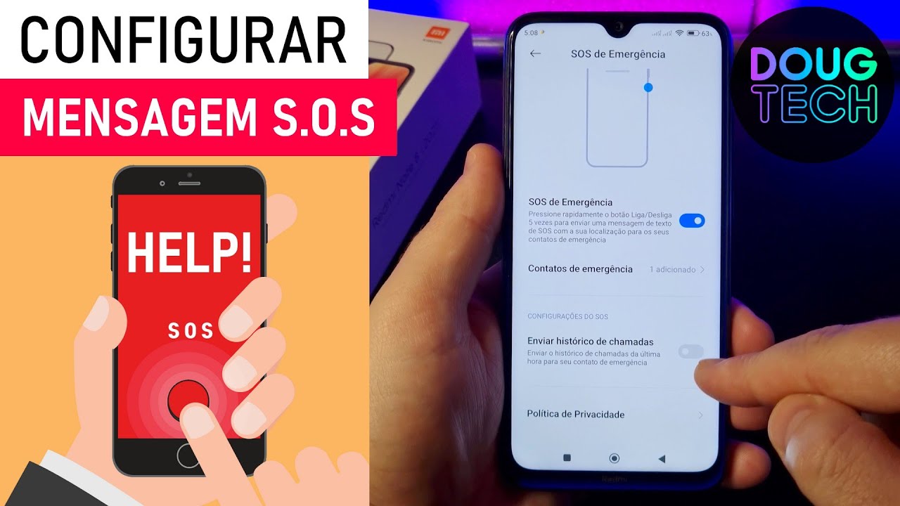 Como Configurar uma MENSAGEM S.O.S no Xiaomi