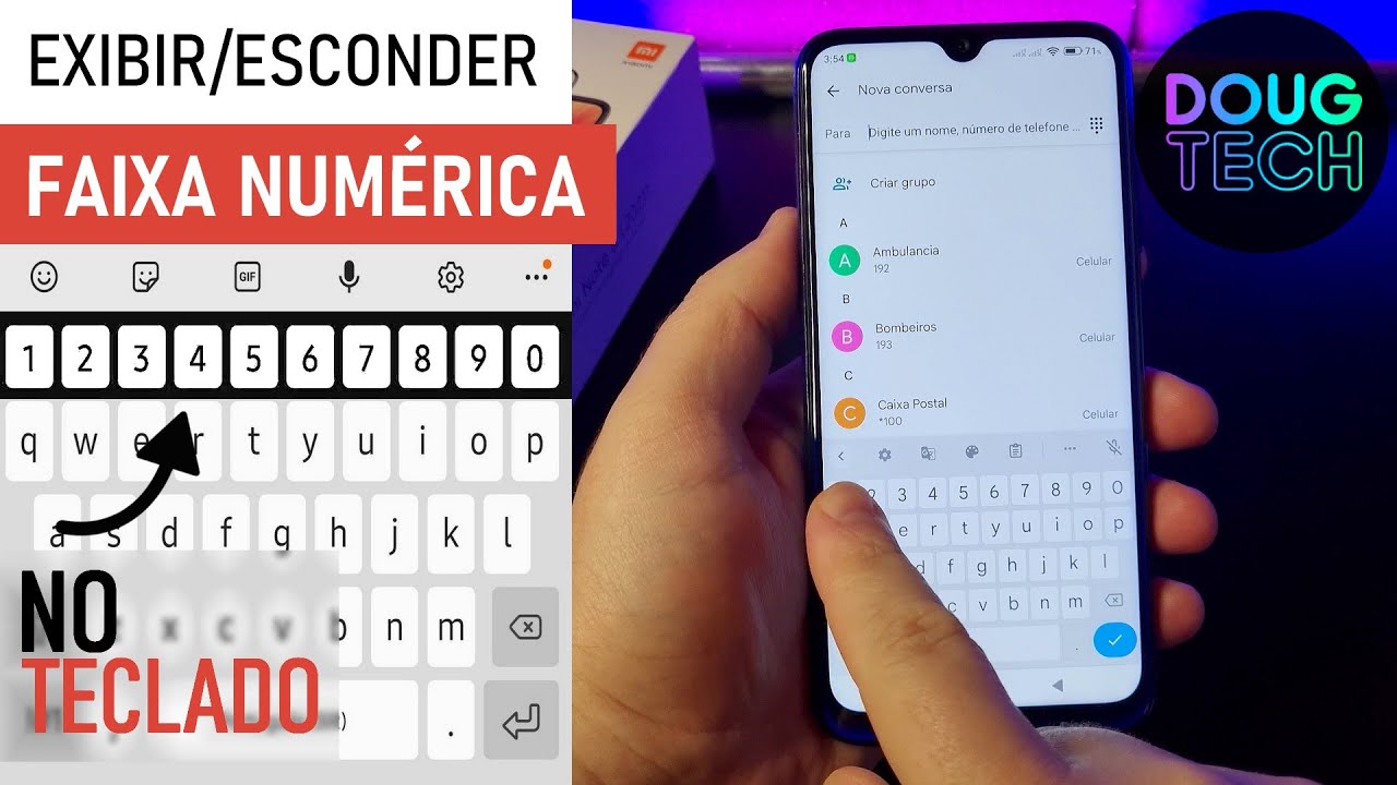 Como Exibir/Esconder a FAIXA NUMÉRICA do TECLADO no Xiaomi