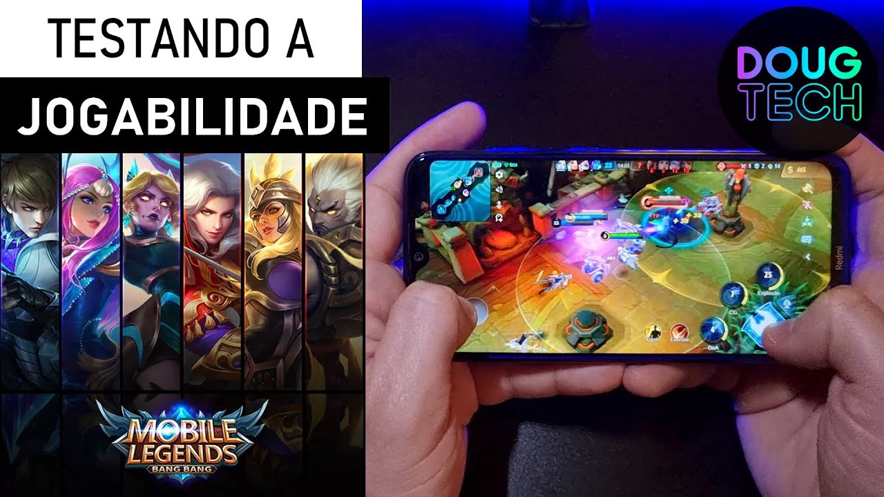 Jogando o Mobile Legends Bang Bang no Xiaomi Redmi Note 8