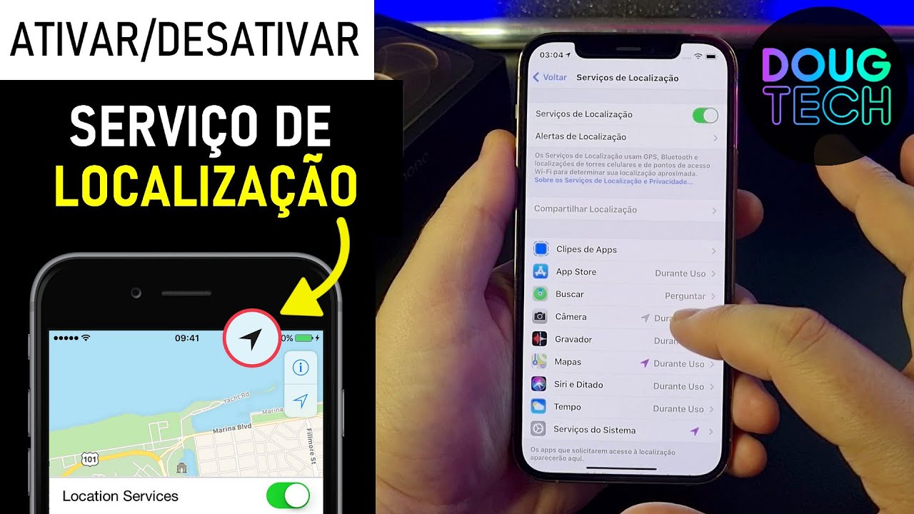 Como Ativar/Desativar a LOCALIZAÇÃO (GPS) no iPhone