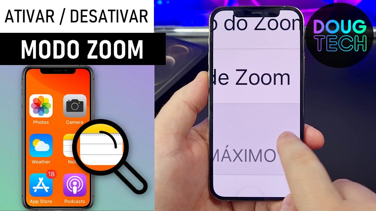 Como Ativar/Desativar o MODO ZOOM no iPhone